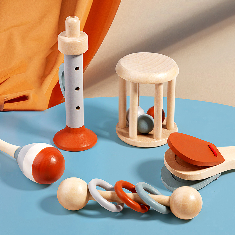 Natural Wooden Rattle Toy Set  - Musical Instrument Harmonium review and price