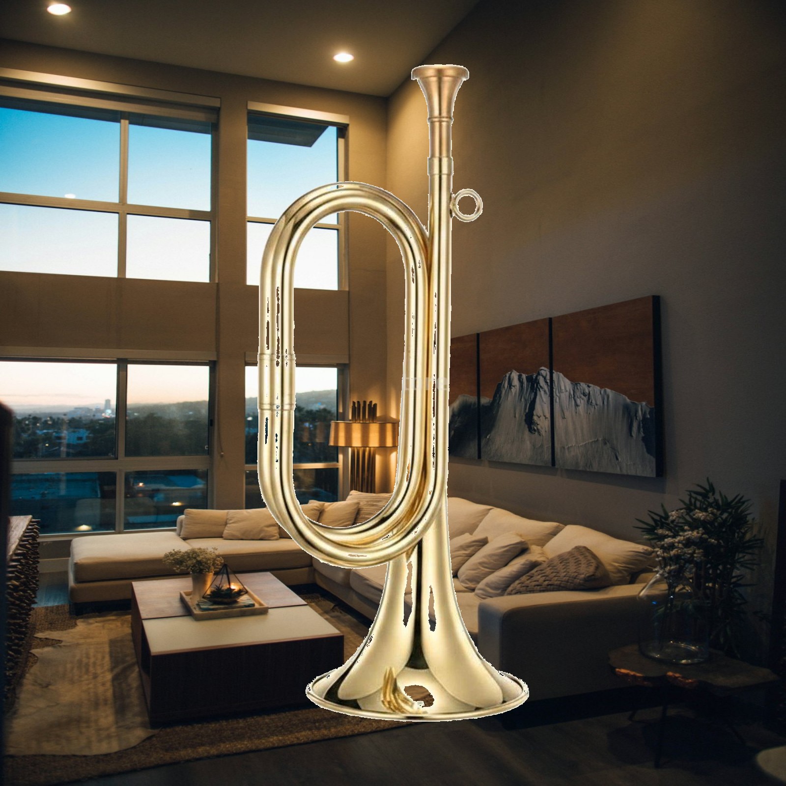 Brass Musical Horn Portable Ca - Musical Instrument Bugle review and price